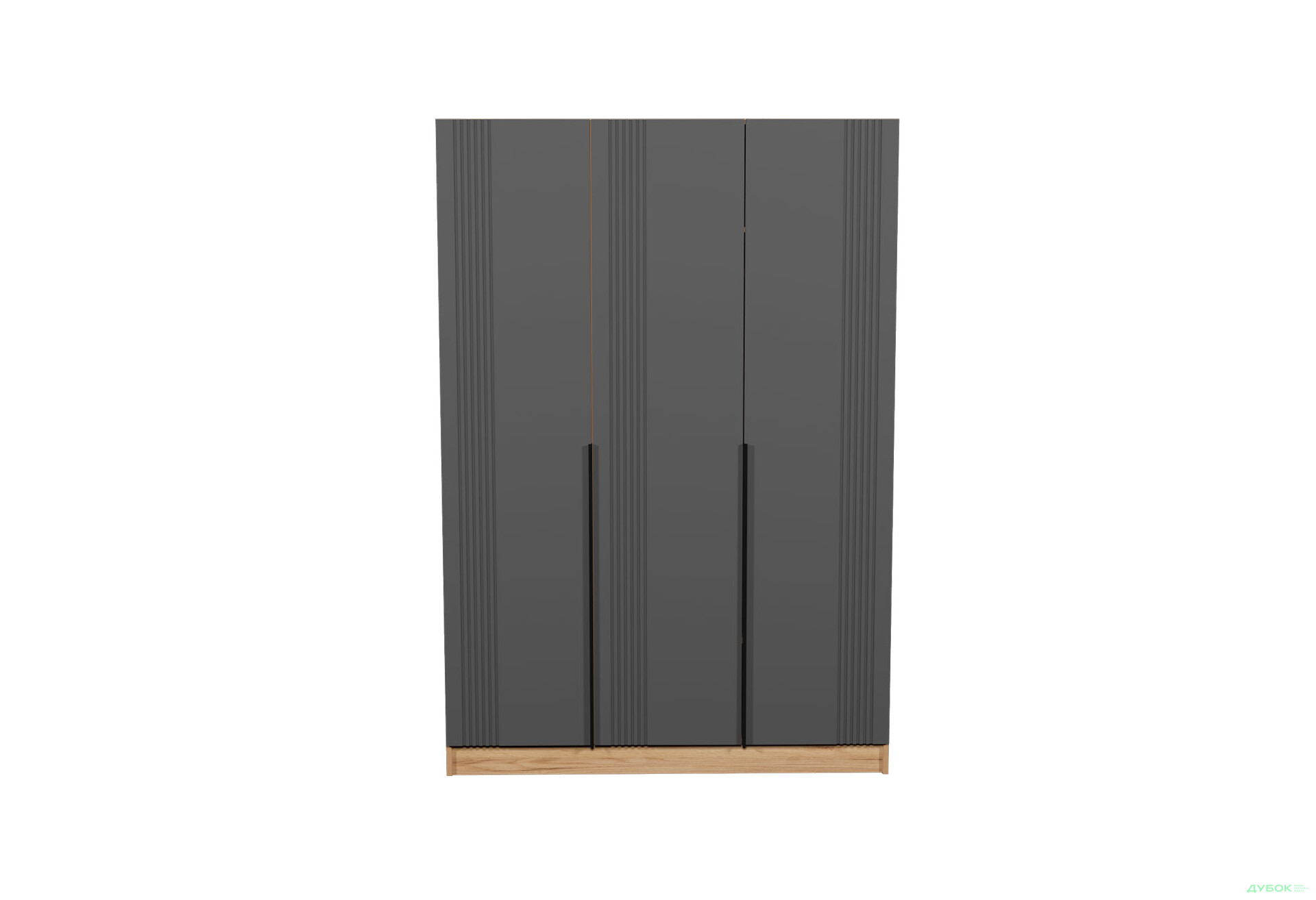Изображение 4 - Шкаф Viant АРС 3-дверный со штангой и полками 135 см, тахо / темно-серый RAL 7012