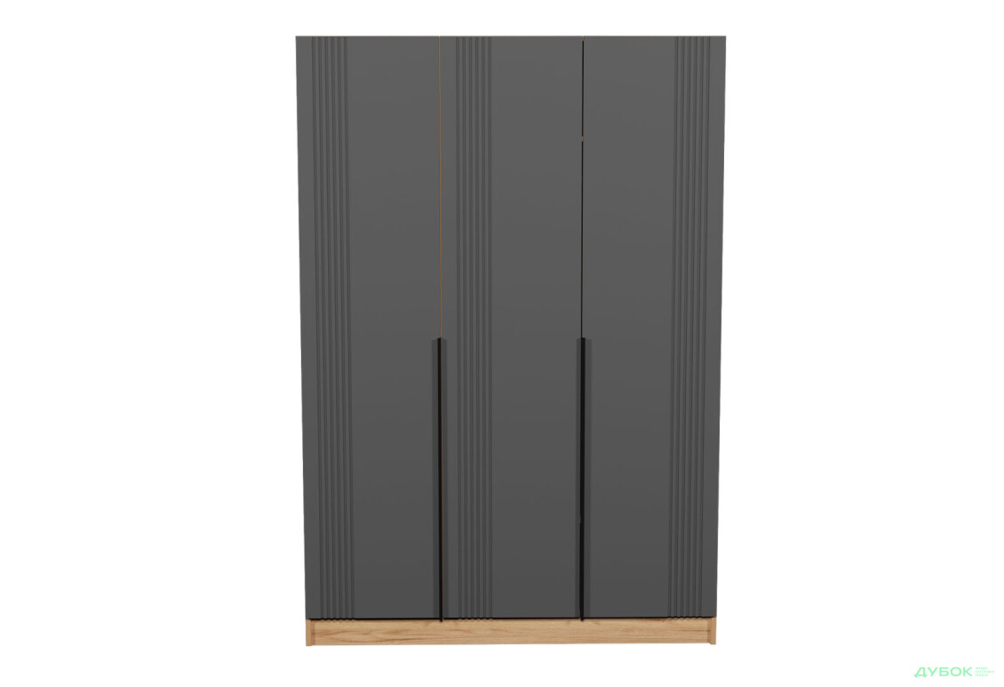Изображение 4 - Шкаф Viant АРС 3-дверный со штангой и полками 135 см, тахо / темно-серый RAL 7012