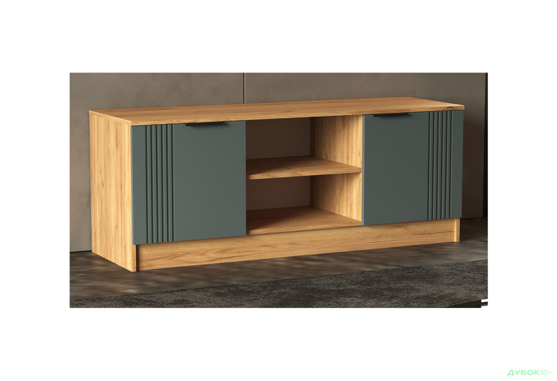 Изображение 3 - ТВ тумба Viant АРС ТВ-7 2-дверная с полками 140 см, тахо / темно-серый RAL 7012