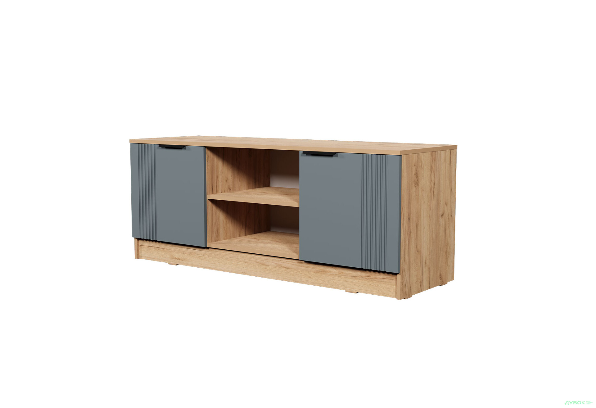 Изображение 1 - ТВ тумба Viant АРС ТВ-7 2-дверная с полками 140 см, тахо / темно-серый RAL 7012