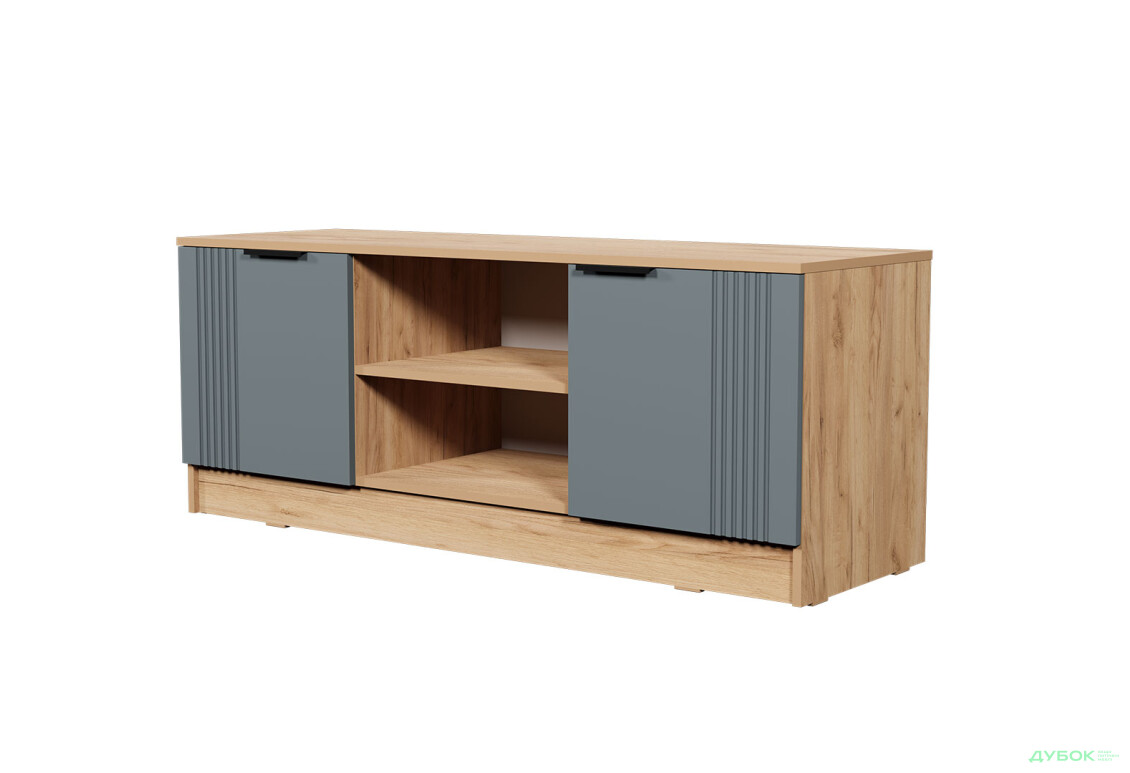 ТВ тумба Viant АРС ТВ-7 2-дверная с полками 140 см, тахо / темно-серый RAL 7012