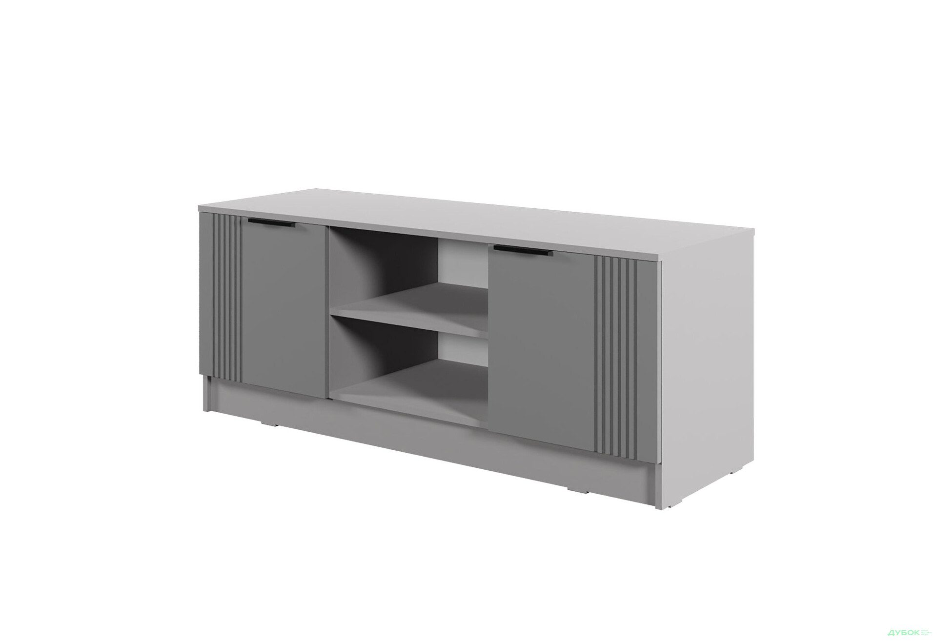 Изображение 1 - ТВ тумба Viant АРС ТВ-7 2-дверная с полками 140 см, серый / серый RAL 7004