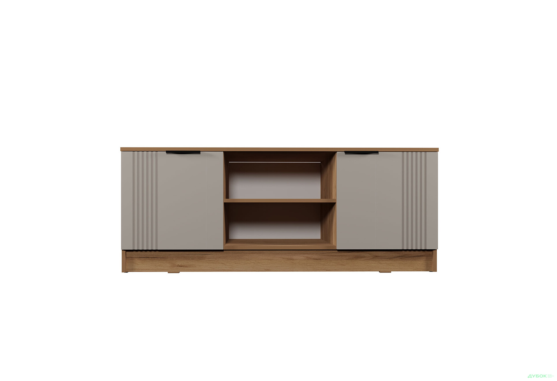 Зображення 1 - ТВ тумба Viant АРС ТВ-7 2-дверна з полицями 140 см, тахо / кашемір