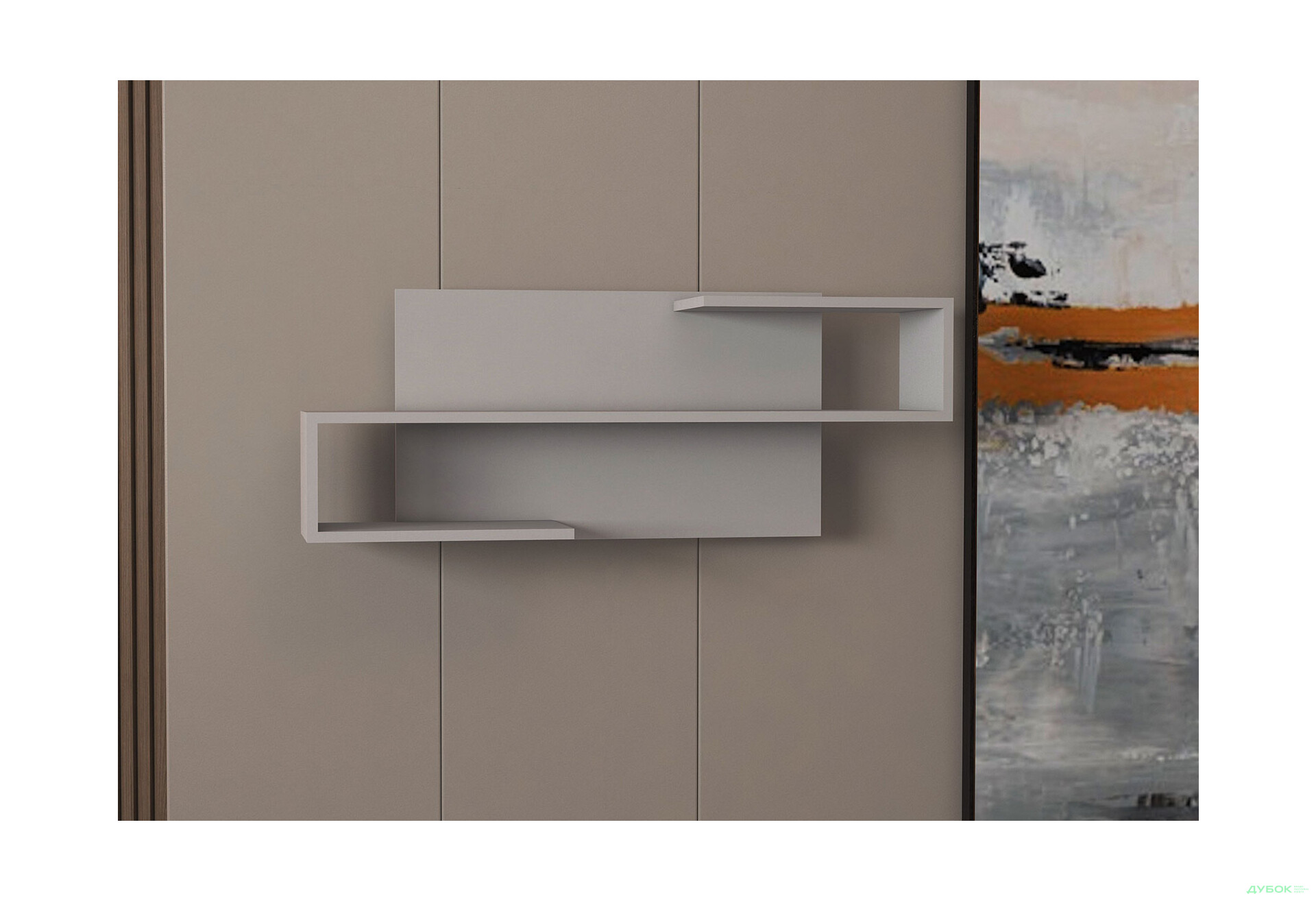 Изображение 2 - Настенная полка Viant АРС 70 см, серый / серый RAL 7004