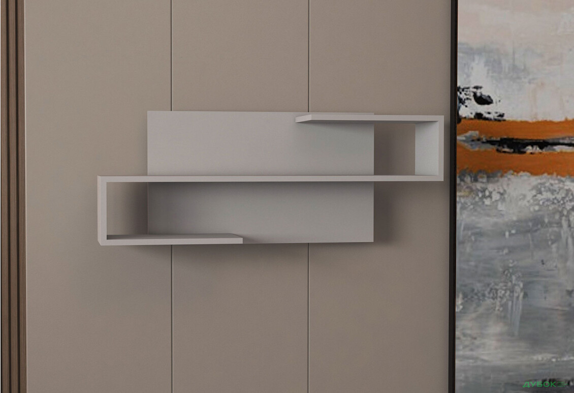 Изображение 2 - Настенная полка Viant АРС 70 см, серый / серый RAL 7004