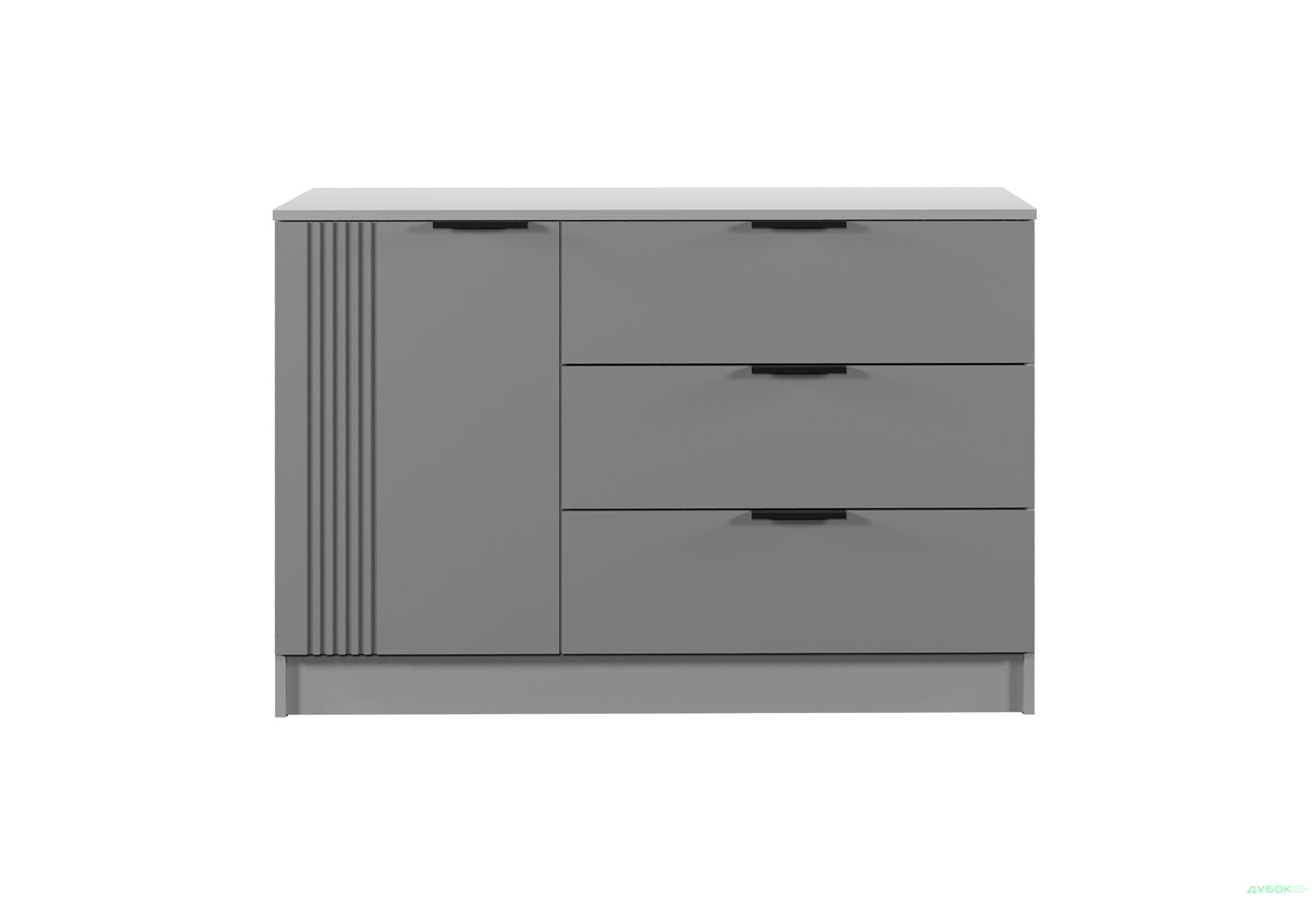 Зображення 3 - Комод Viant АРС з дверкою та 3 шухлядами 120 см, сірий / сірий RAL 7004