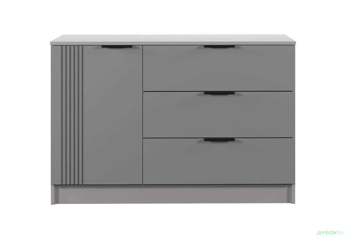 Зображення 3 - Комод Viant АРС з дверкою та 3 шухлядами 120 см, сірий / сірий RAL 7004