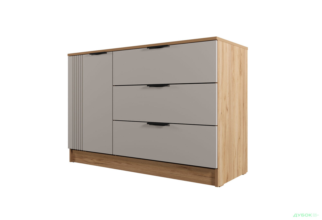 Зображення 3 - Комод Viant АРС з дверкою та 3 шухлядами 120 см, тахо / кашемір