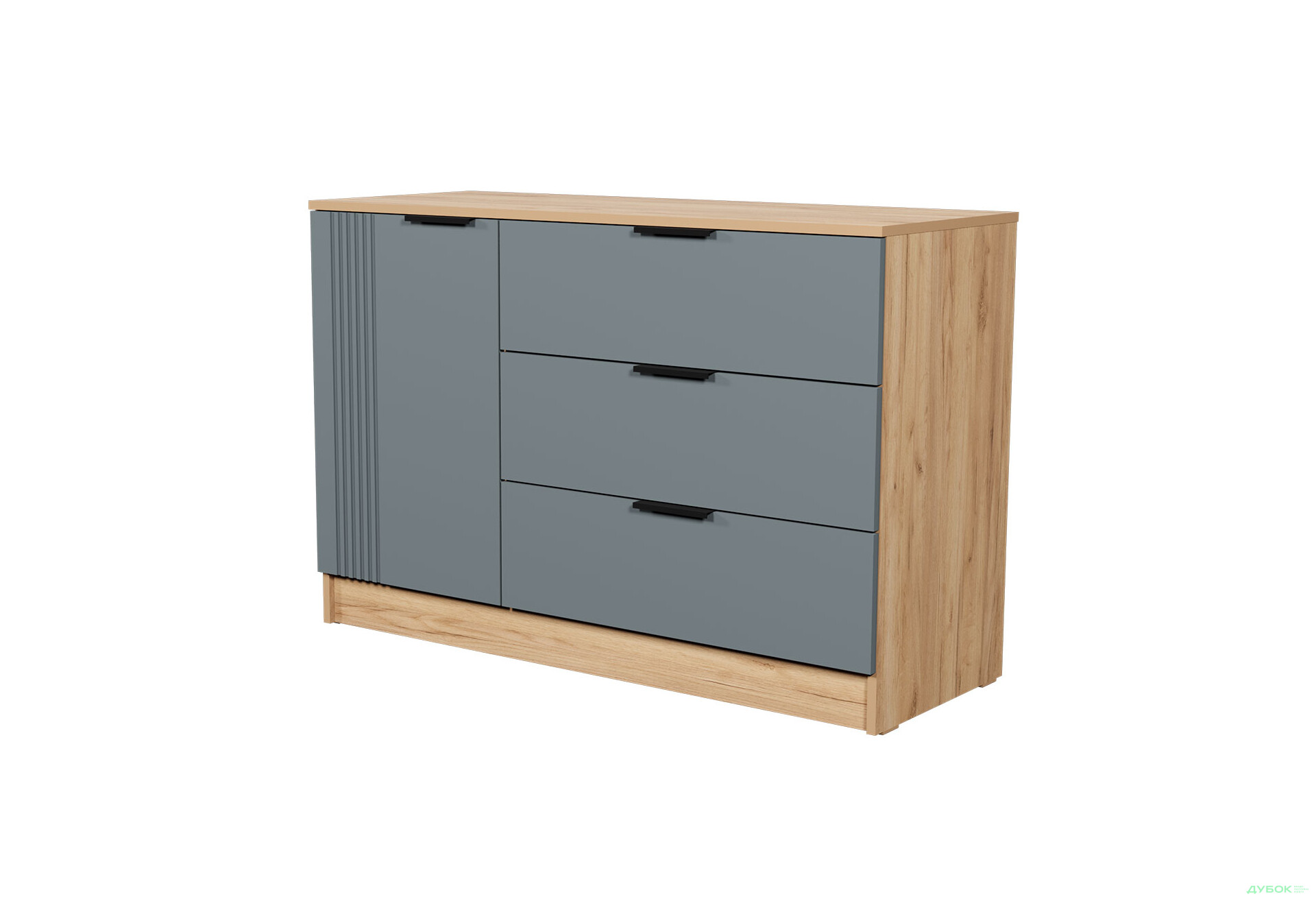 Изображение 1 - Комод Viant АРС с дверцей и 3 ящиками 120 см, тахо / темно-серый RAL 7012