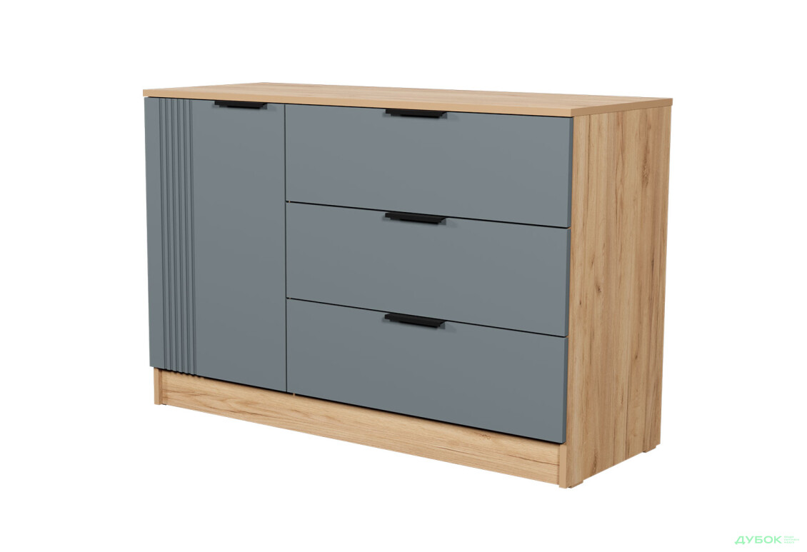Комод Viant АРС с дверцей и 3 ящиками 120 см, тахо / темно-серый RAL 7012