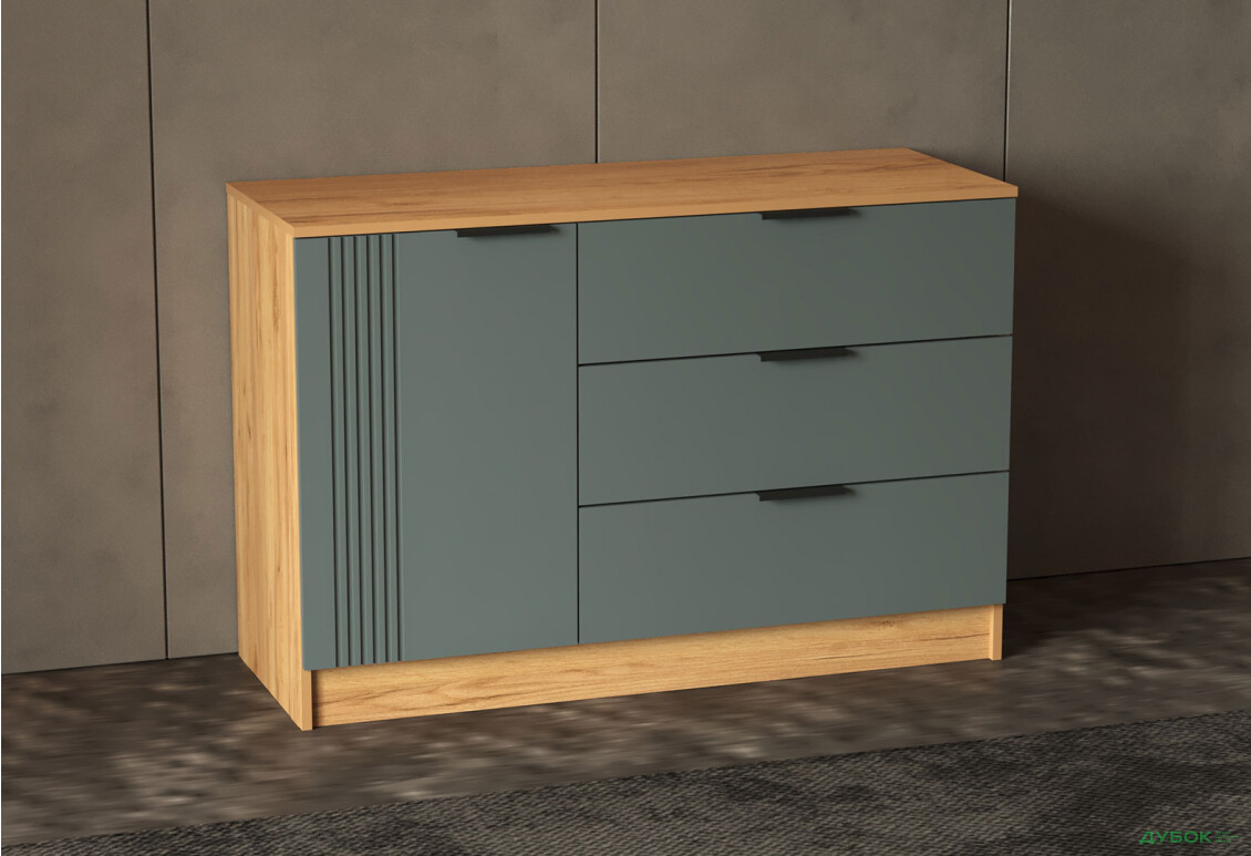 Изображение 3 - Комод Viant АРС с дверцей и 3 ящиками 120 см, тахо / темно-серый RAL 7012