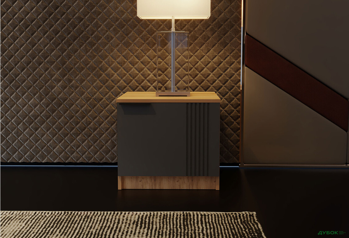 Изображение 3 - Прикроватная тумба Viant АРС правая с 1 дверцей 50 см, тахо / темно-серый RAL 7012