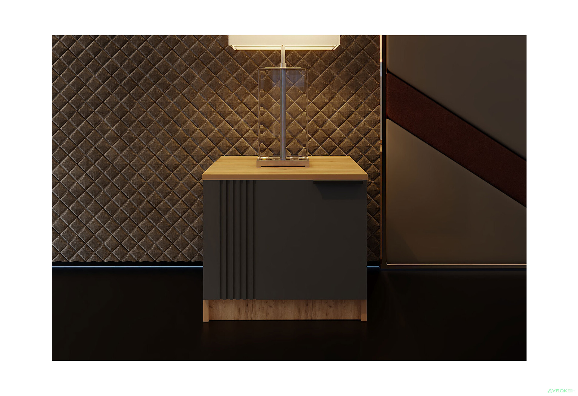 Изображение 3 - Прикроватная тумба Viant АРС левая с 1 дверцей 50 см, тахо / темно-серый RAL 7012