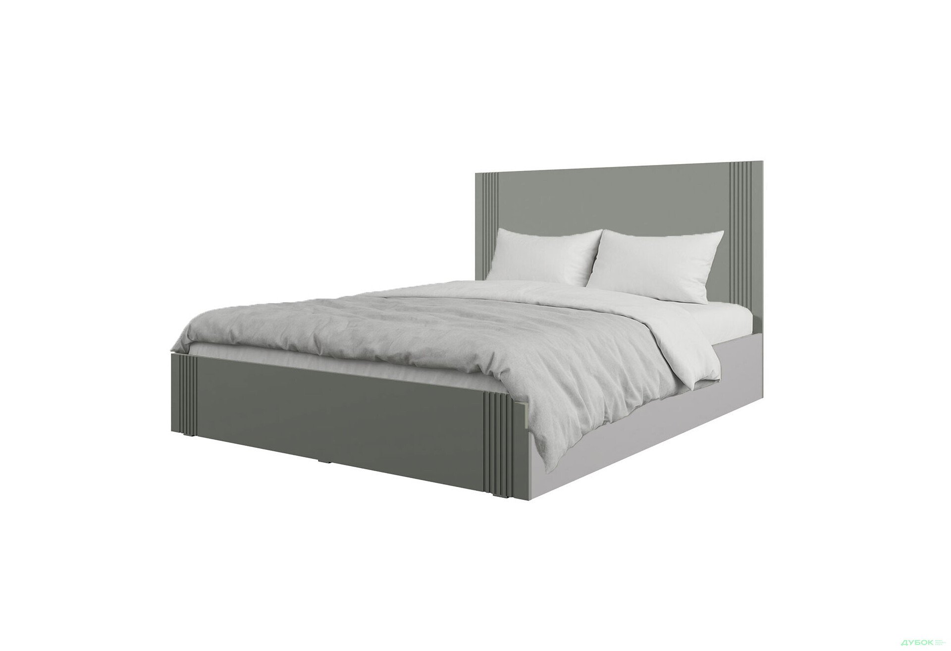 Изображение 1 - Кровать двухспальная Viant АРС с вкладом ДСП 160х200 см, серый/серый RAL 7004