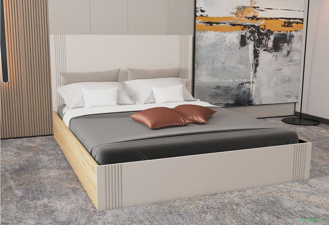 Зображення 2 - Ліжко двоспальне Viant АРС із вкладом ДСП 160х200 см, тахо / кашемір