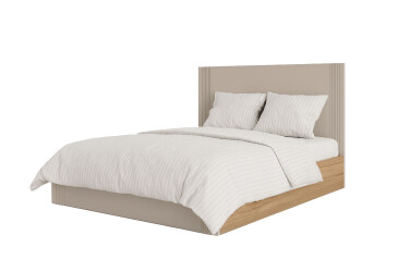 Кровать двухспальная Viant АРС с вкладом ДСП 160х200 см, тахо / кашемир