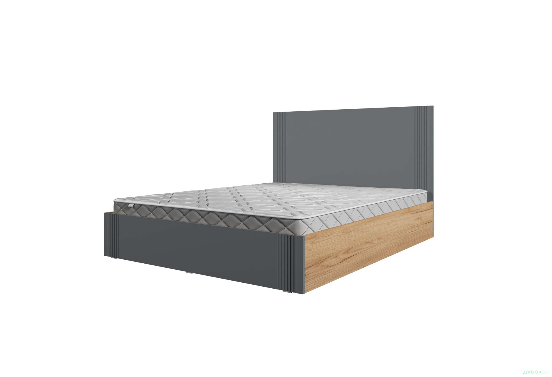 Зображення 4 - Ліжко двоспальне Viant АРС із вкладом ДСП 160х200 см, тахо / темно-сірий RAL 7012