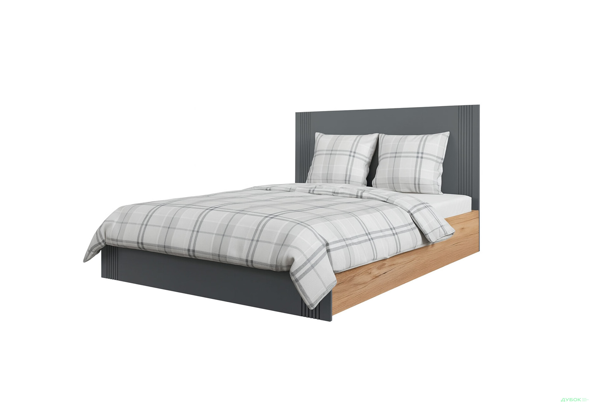 Зображення 1 - Ліжко двоспальне Viant АРС із вкладом ДСП 160х200 см, тахо / темно-сірий RAL 7012