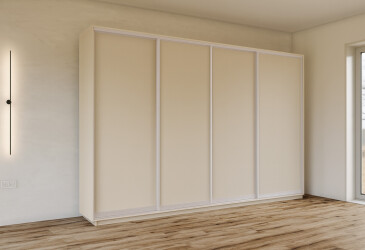 Шафа-купе Garant 4-дверна 360 см сатин, профіль Срібло