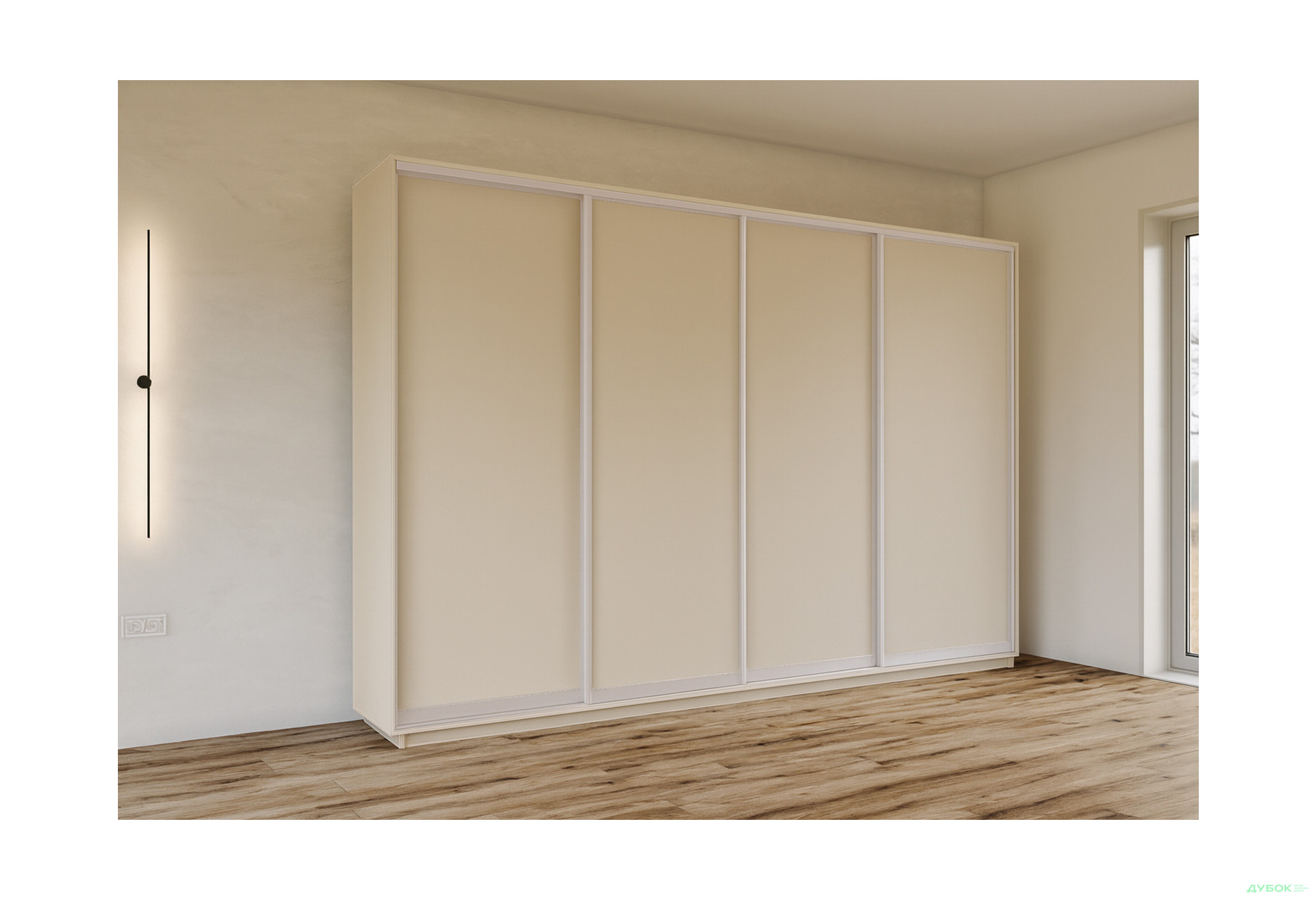 Зображення 1 - Шафа-купе Garant 4-дверна 360 см сатин, профіль Срібло