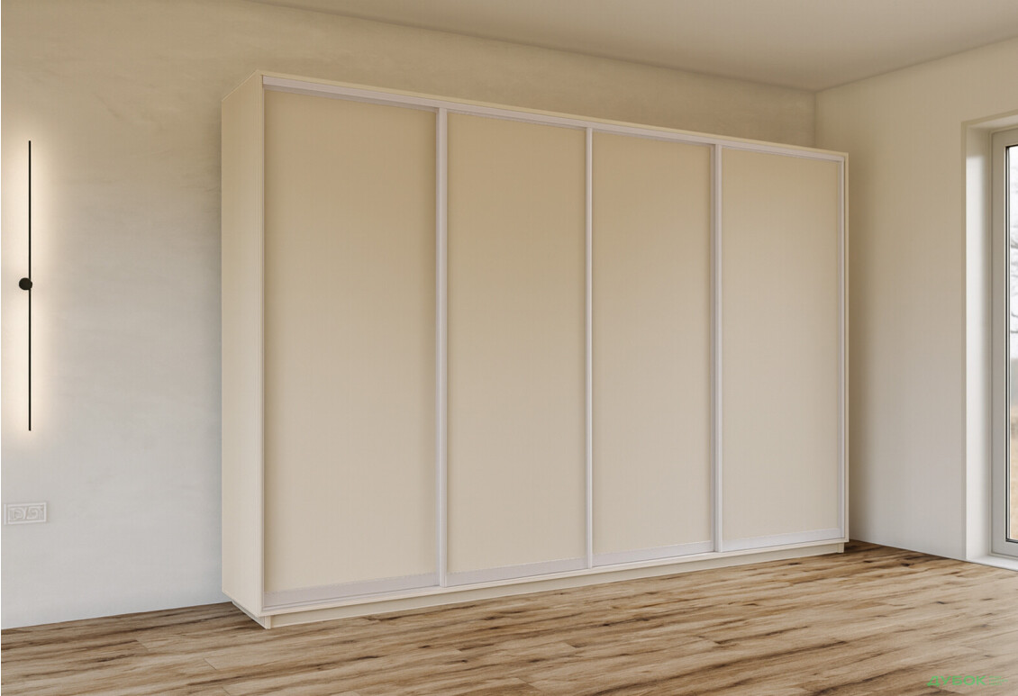 Шафа-купе Garant 4-дверна 360 см сатин, профіль Срібло