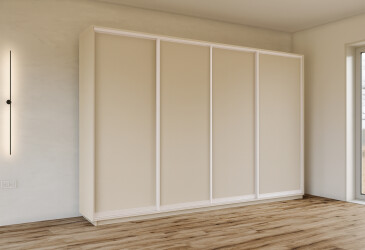 Шкаф-купе Garant 4-дверный 360 см сатин, профиль Серебро