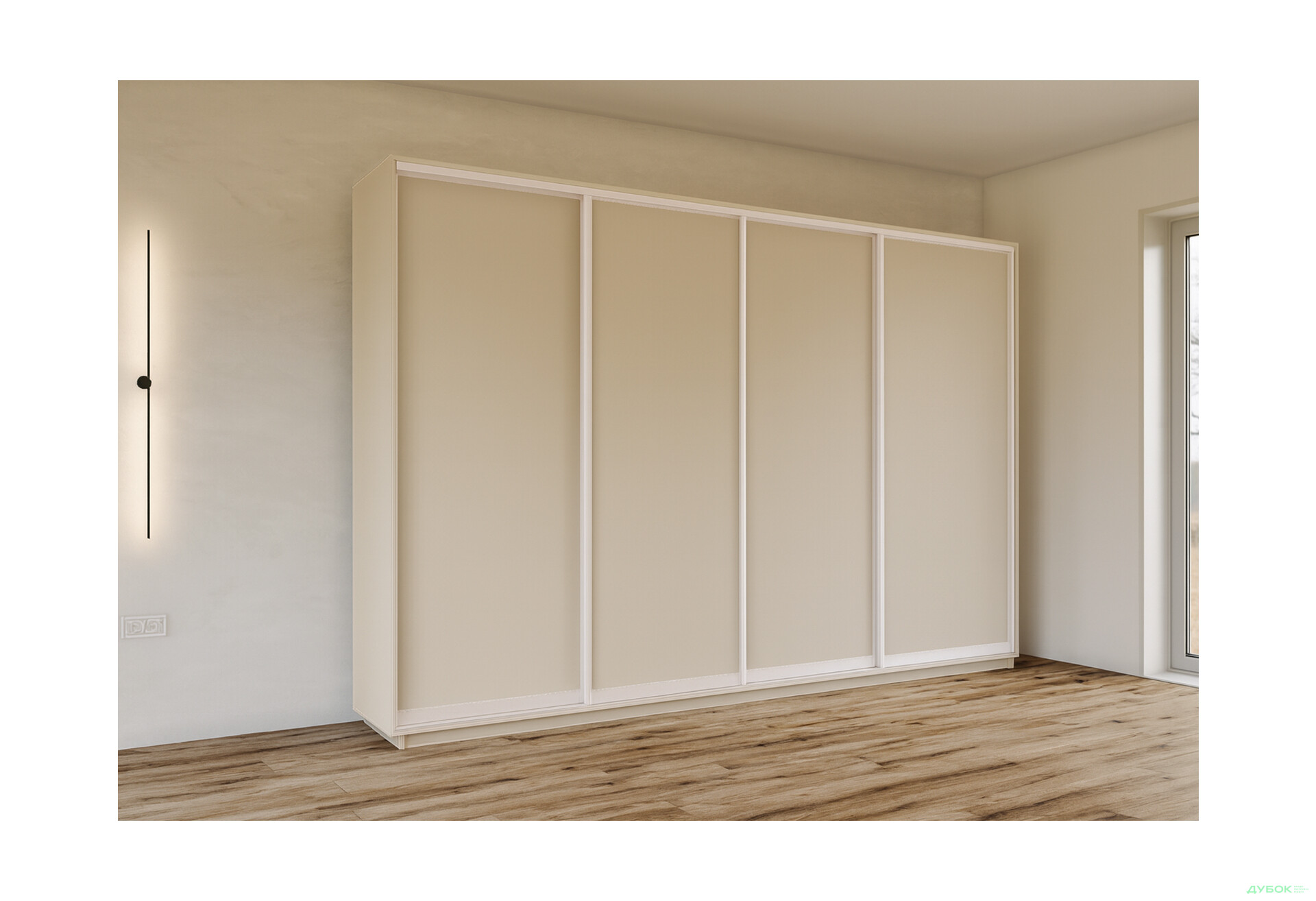 Зображення 1 - Шафа-купе Garant 4-дверна 360 см сатин, профіль Срібло