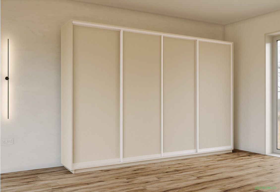 Шафа-купе Garant 4-дверна 360 см сатин, профіль Срібло