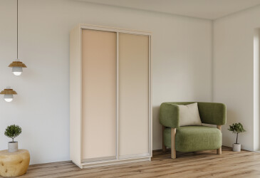 Шкаф-купе Garant 2-дверный 110 см сатин, профиль Серебро