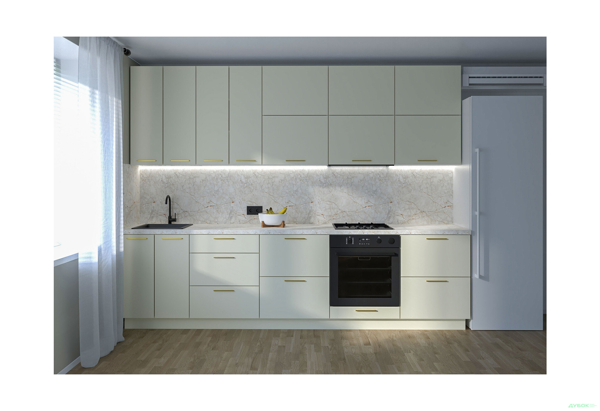 Изображение 1 - Кухня Мери / Mary 3.0 МироМарк Полумат Слоновая Кость RAL 1013, корп. белый