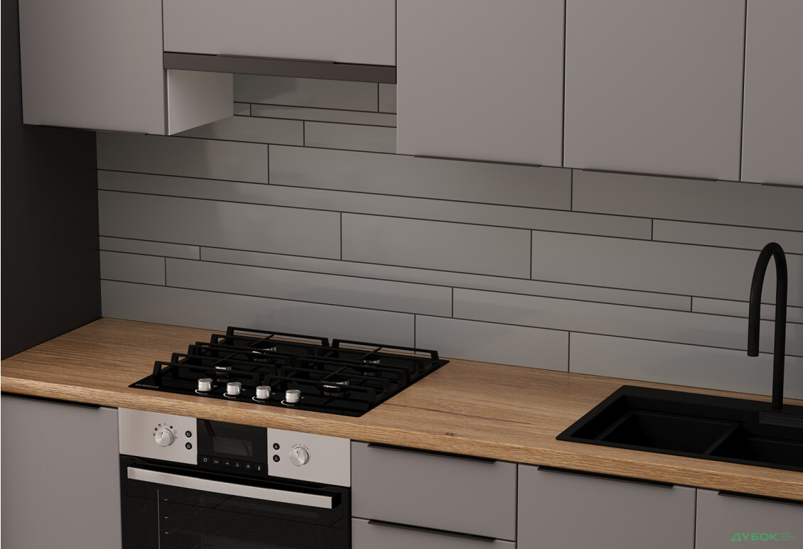 Изображение 3 - Кухня Мери / Mary 2.2 МироМарк Полумат Серый RAL 7036, корп. белый