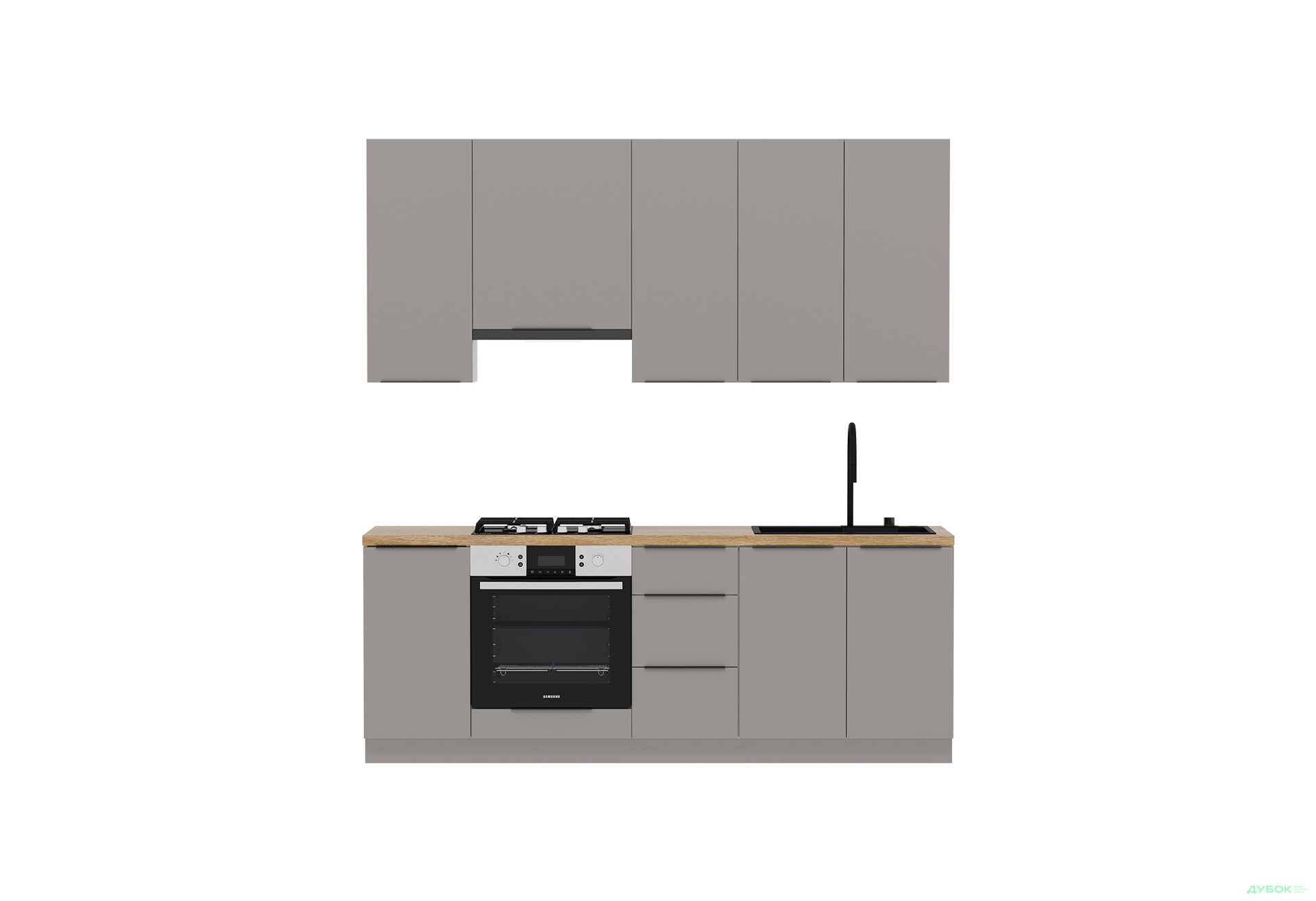 Изображение 5 - Кухня Мери / Mary 2.2 МироМарк Полумат Серый RAL 7036, корп. белый