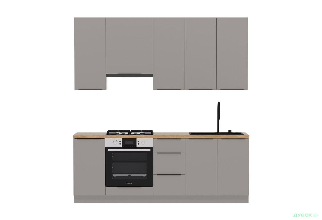 Изображение 5 - Кухня Мери / Mary 2.2 МироМарк Полумат Серый RAL 7036, корп. белый