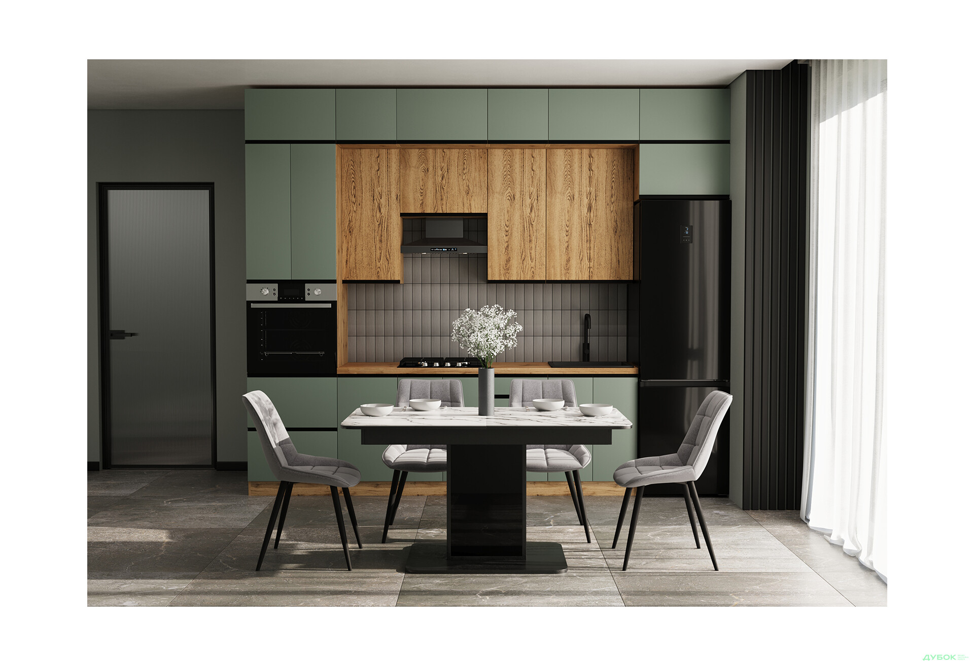 Изображение 2 - Комплект стол Бостон Т раскладной 140/180 см + 4 стула Evo (светло-серый)