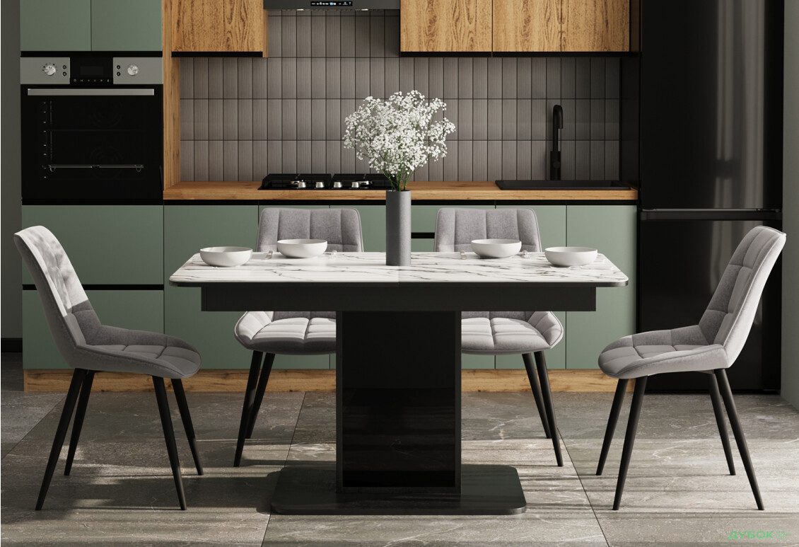 Изображение 3 - Комплект стол Бостон Т раскладной 140/180 см + 4 стула Evo (светло-серый)