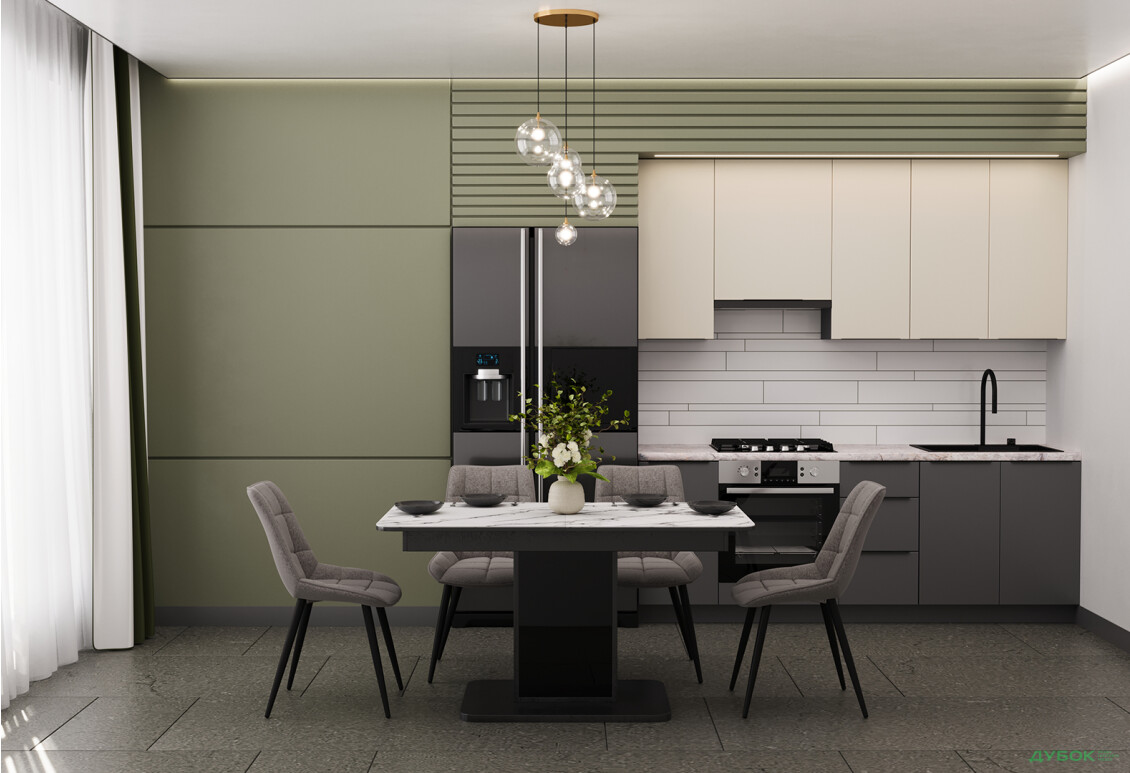 Зображення 2 - Комплект стіл Бостон Т розкладний 140/180 см + 4 стільці Evo (світло-коричневий)