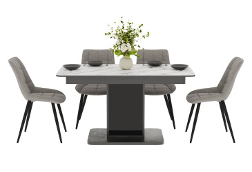 Комплект стол Бостон Т раскладной 140/180 см + 4 стула Evo (светло-коричневый)