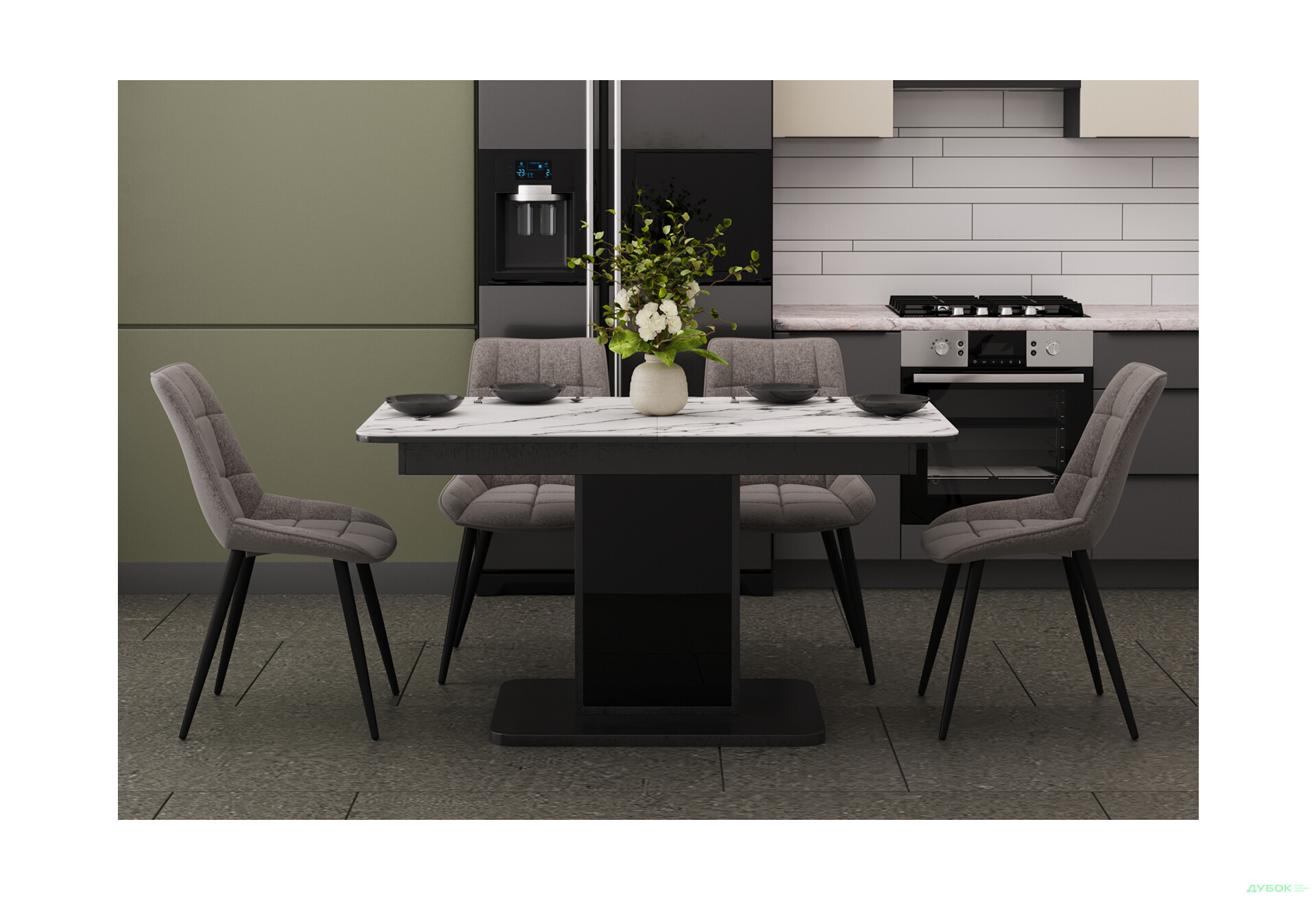 Зображення 3 - Комплект стіл Бостон Т розкладний 140/180 см + 4 стільці Evo (світло-коричневий)