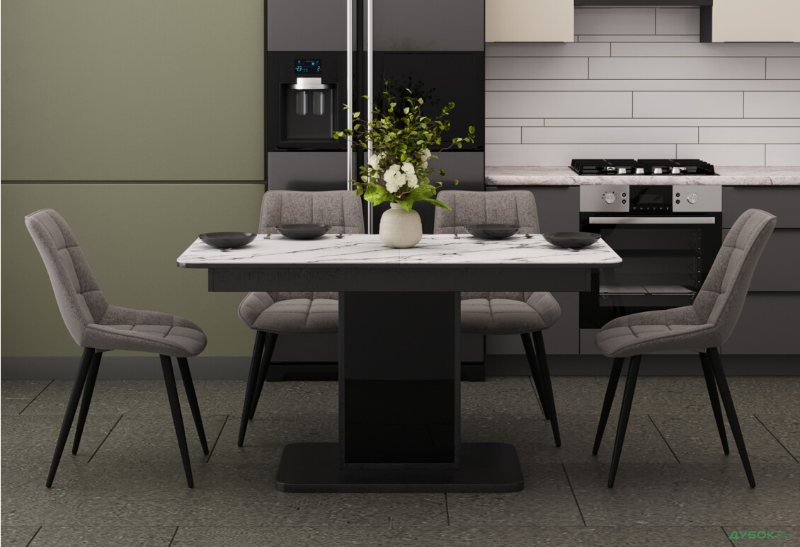 Зображення 3 - Комплект стіл Бостон Т розкладний 140/180 см + 4 стільці Evo (світло-коричневий)