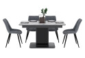 Зображення 1 - Комплект стіл Бостон Т розкладний 140/180 см + 4 стільці Evo (сірий)