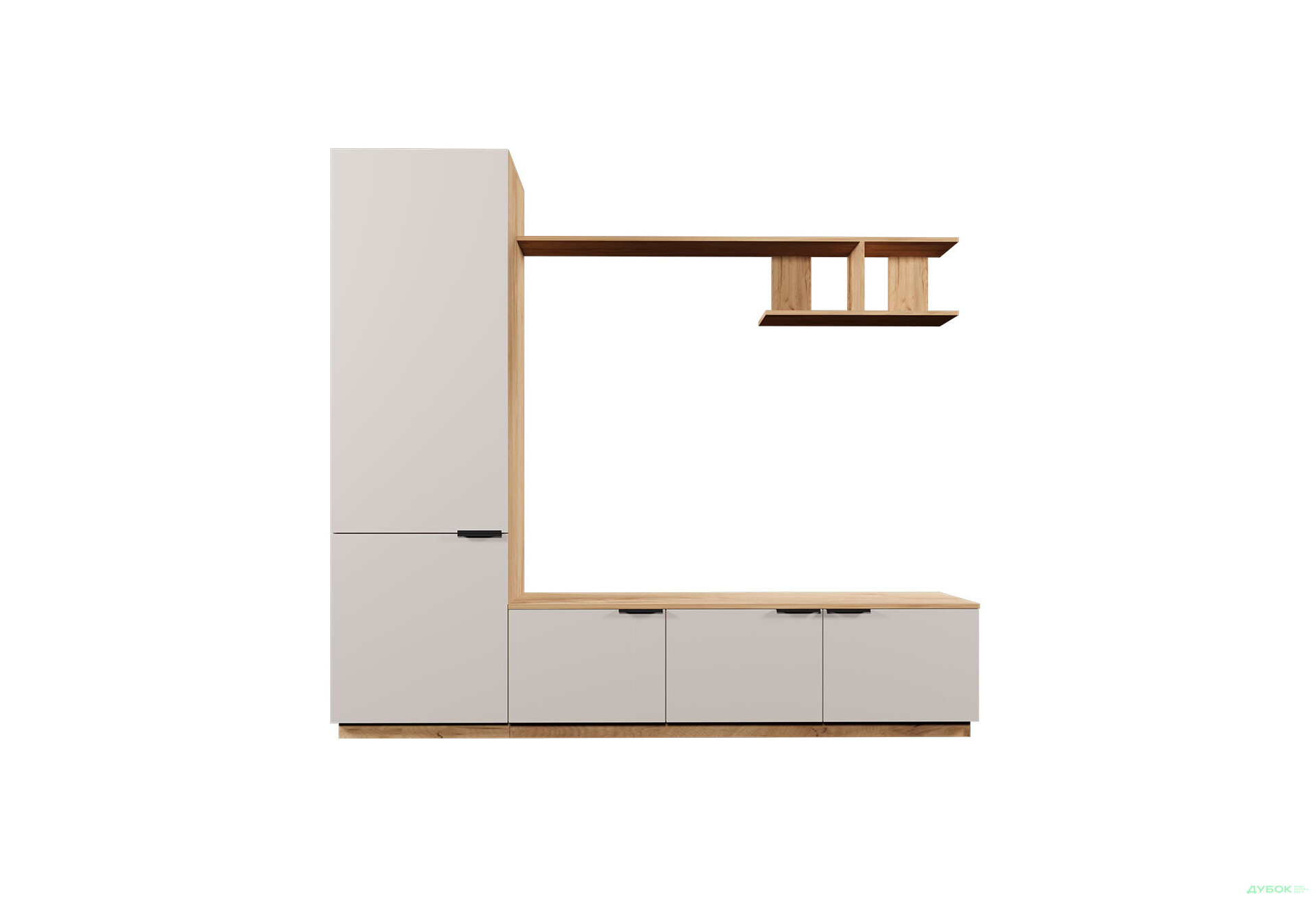 Зображення 3 - Вітальня Viant ВТ-2 з пеналом і полицею 220 см, тахо / кашемір