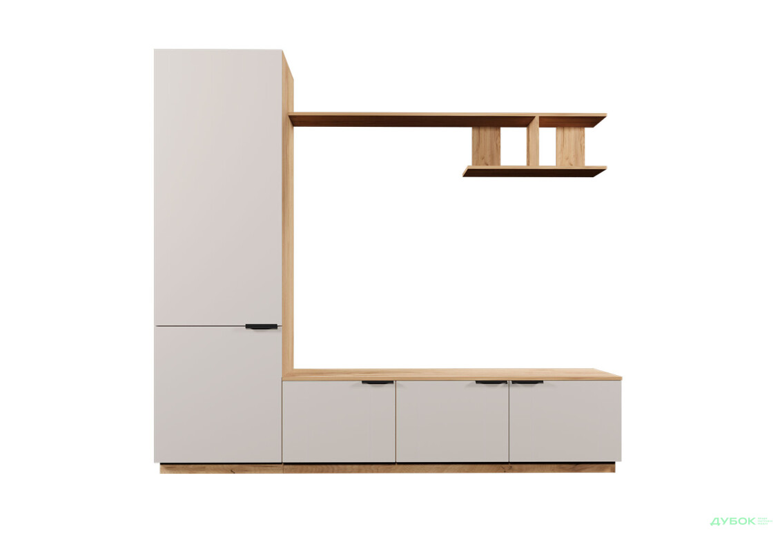 Зображення 3 - Вітальня Viant ВТ-2 з пеналом і полицею 220 см, тахо / кашемір