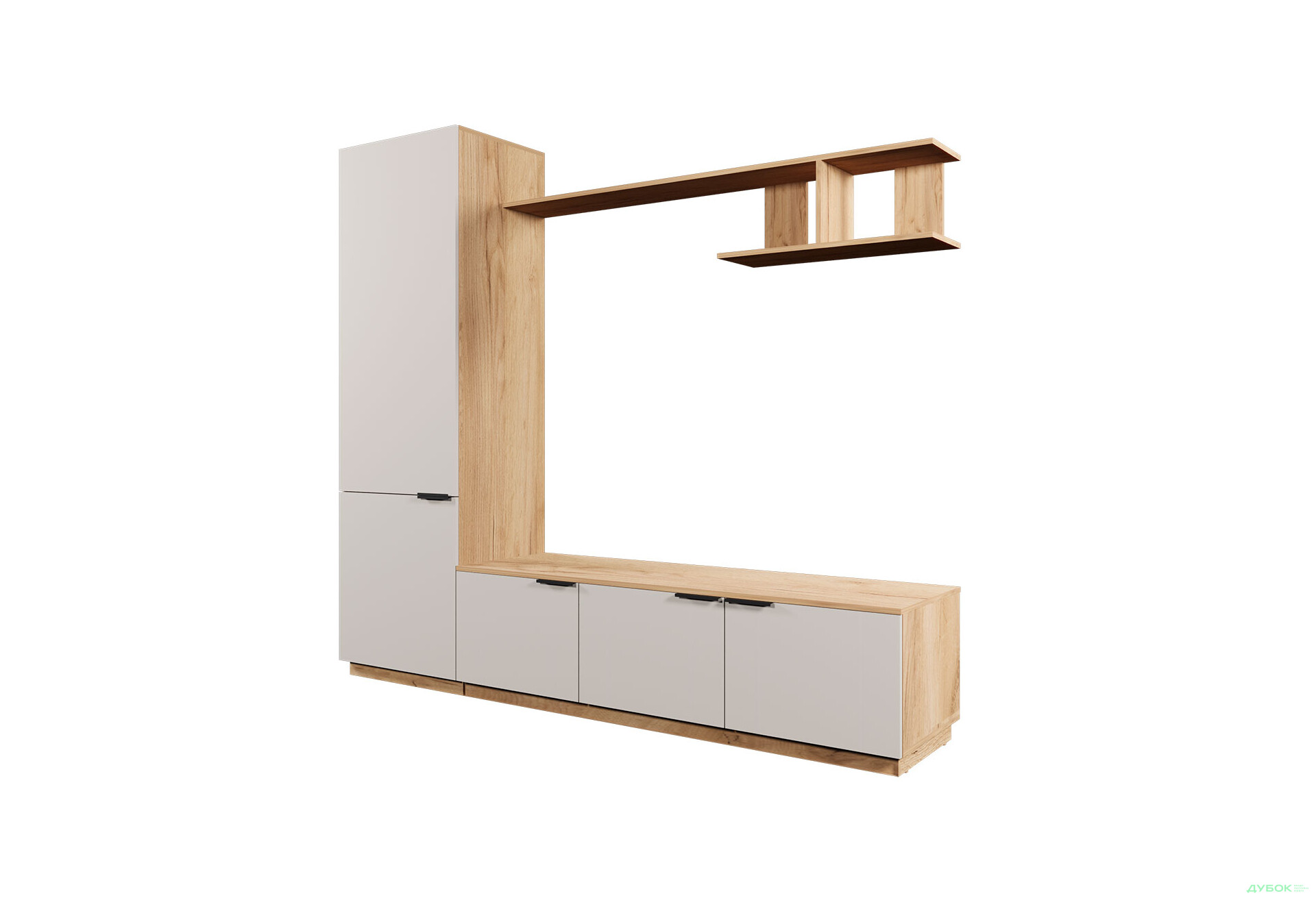 Зображення 2 - Вітальня Viant ВТ-2 з пеналом і полицею 220 см, тахо / кашемір