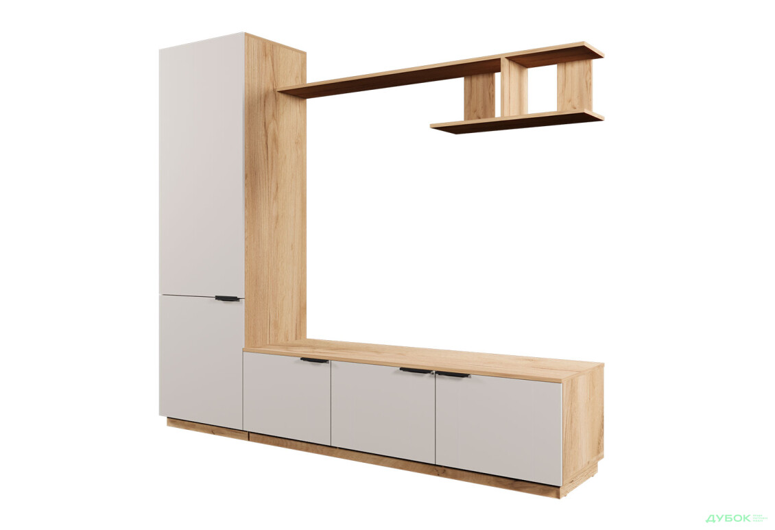 Зображення 2 - Вітальня Viant ВТ-2 з пеналом і полицею 220 см, тахо / кашемір