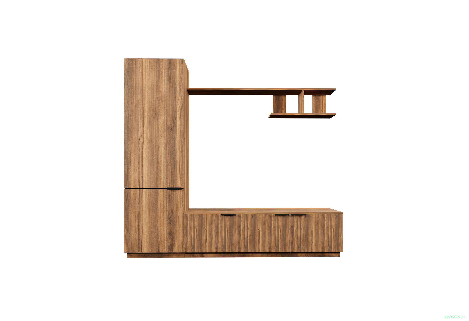 Зображення 2 - Вітальня Viant ВТ-2 з пеналом і полицею 220 см, бурштин