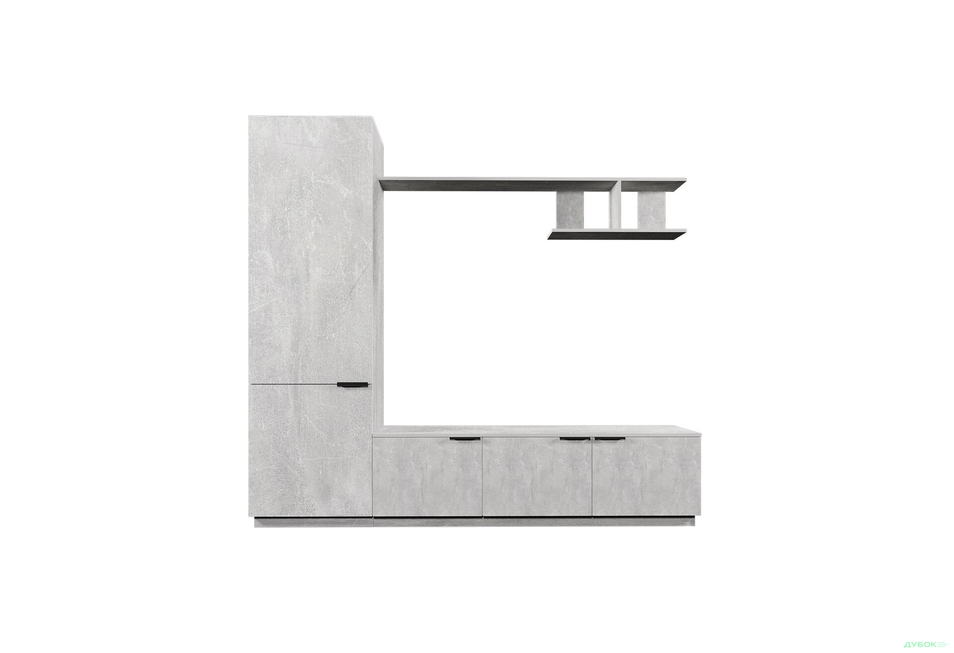 Зображення 2 - Вітальня Viant ВТ-2 з пеналом і полицею 220 см, індастріал