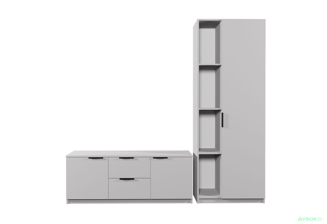 Изображение 2 - Гостиная Viant ВТ-4 с пеналом і стеллажом 180 см, серая