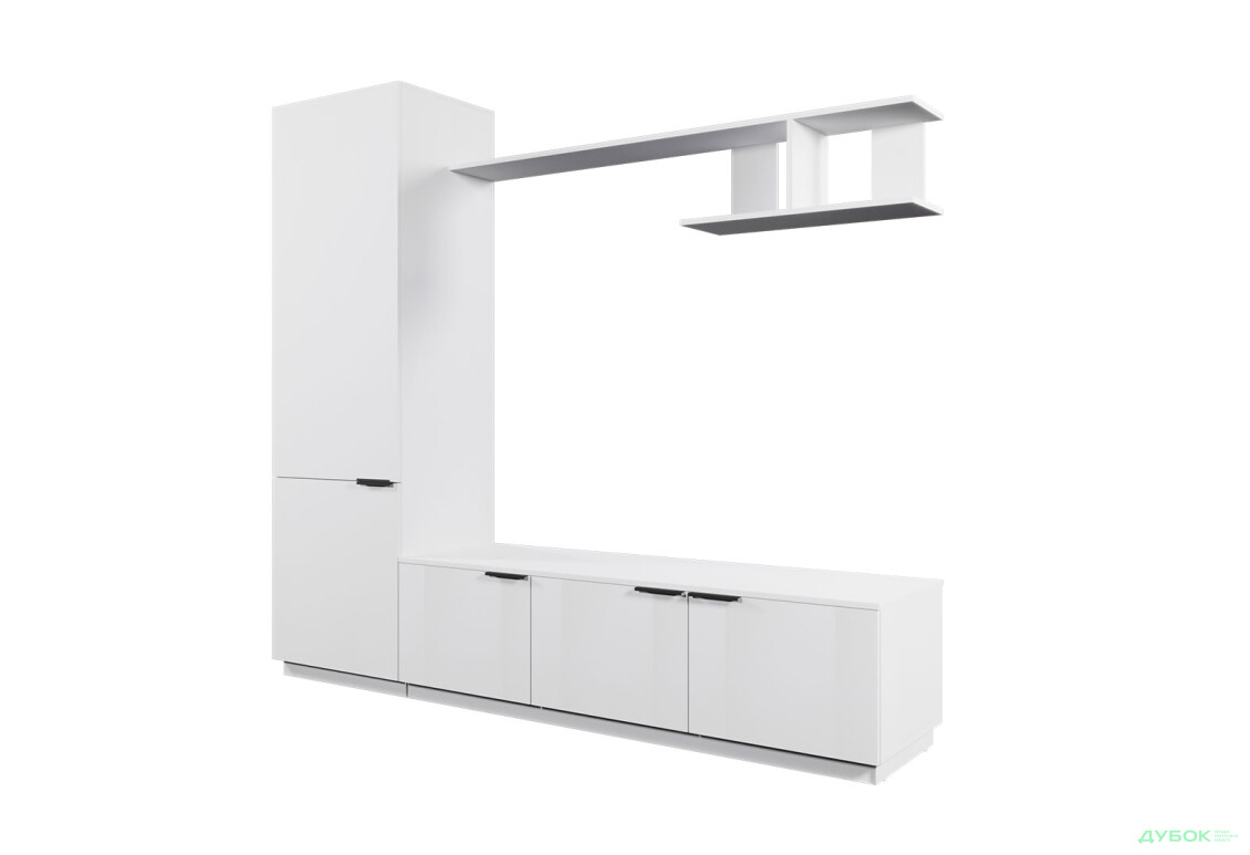 Зображення 3 - Вітальня Viant ВТ-2 з пеналом і полицею 200 см, біла