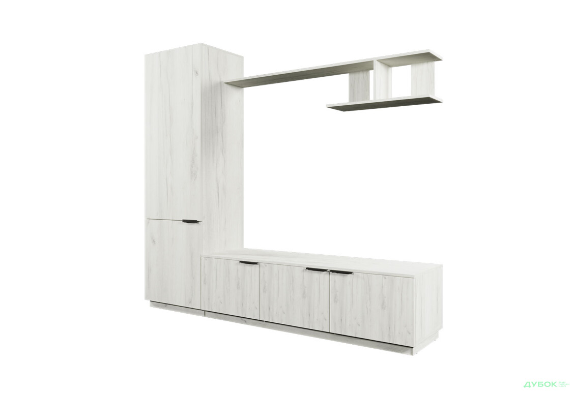 Изображение 2 - Гостиная Viant ВТ-2 с пеналом і полкой 200 см, дуб крафт белый