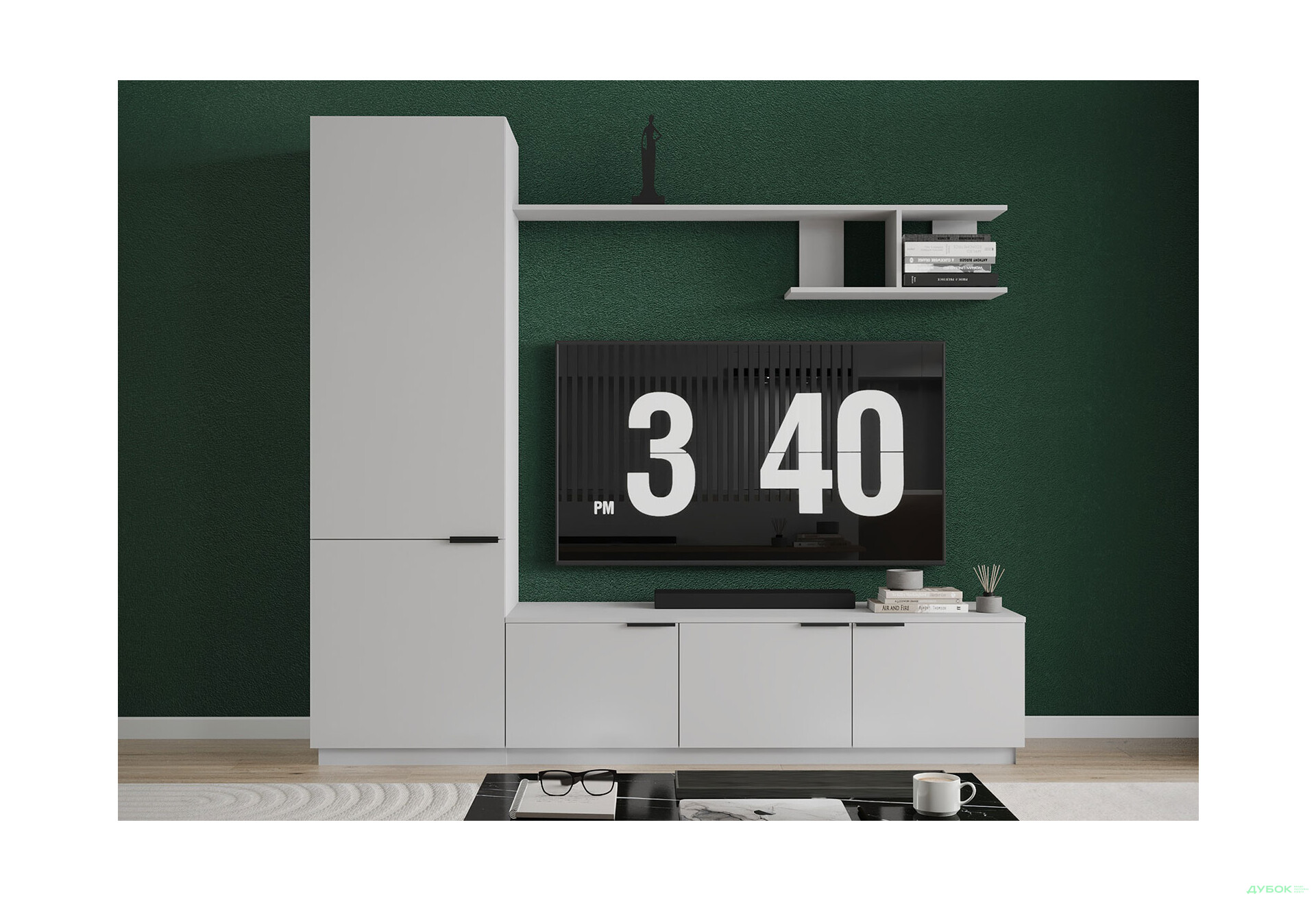 Изображение 1 - Гостиная Viant ВТ-2 с пеналом і полкой 200 см, серая